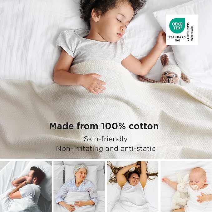 Bedsure GentleSoft 100% Cotton Blanket King Size - Image 3