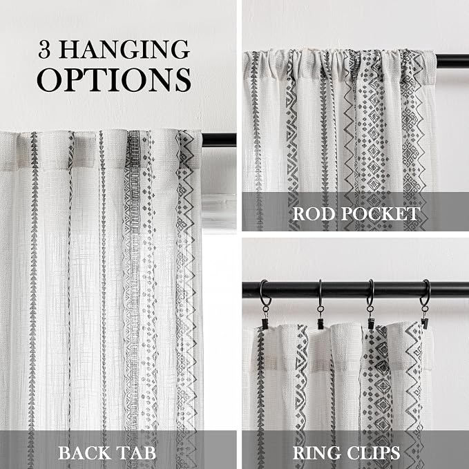 MEETSKY Curtains 63 Inches Long - Image 3