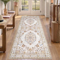 Tangsoo 2x6 Washable Runner Rug Non Slip, Vintage Boho Neutral Hallway Rug by Tangsoo