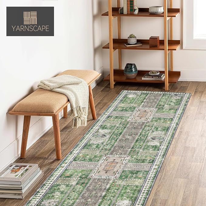 YARNSCAPE Vintage 2'6'' x 8' Washable Area Rug - Image 4