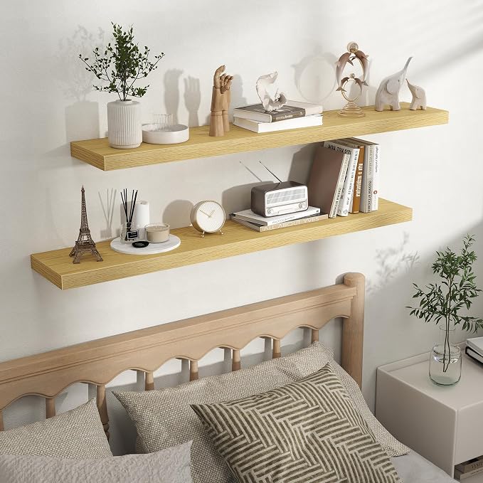 Fun Memories Rustic Wood Floating Shelves - Image 5