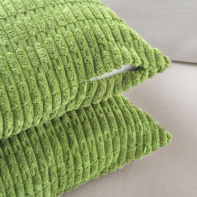 Fancy Homi 4 Packs Boho Lime Green Decorative Throw Pillow Covers 16x16 Inch - Image 3
