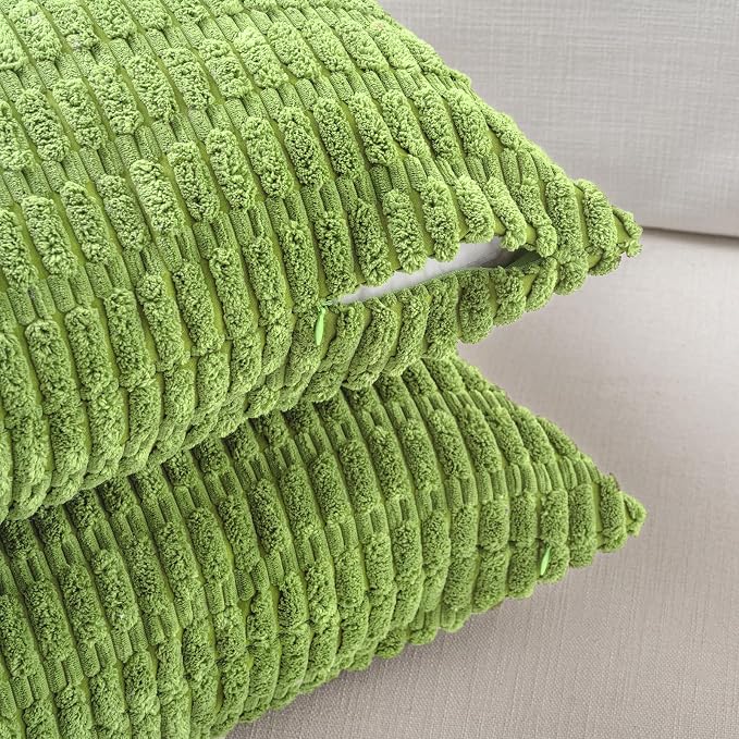 Fancy Homi 4 Packs Boho Lime Green Decorative Throw Pillow Covers 12x20 Inch - Image 3