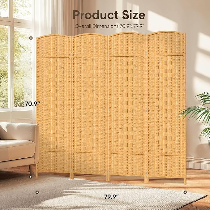 JOSTYLE 6ft. Tall Extra Wide Folding Privacy Screens - Image 2