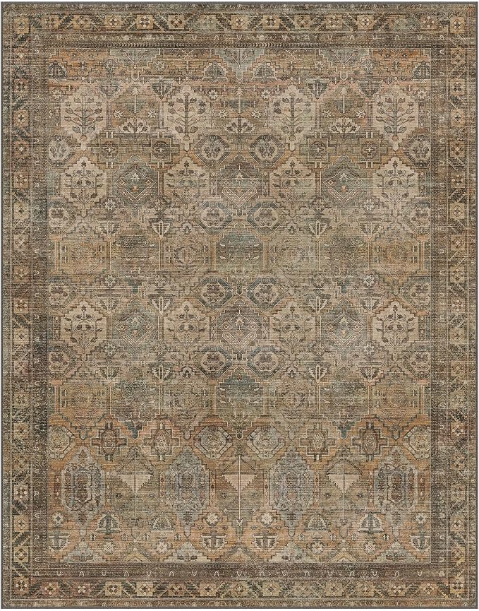 GENIMO 6x9 Area Rugs for Living Room, Machine Washable Non Slip Vintage Rugs - Image 8