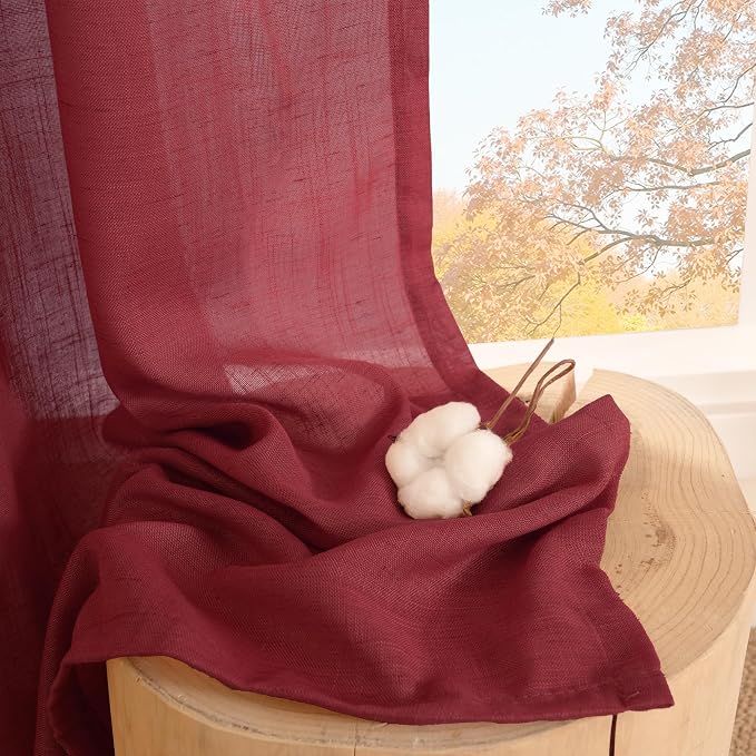 BGment 96 Inches Long Linen Curtains - Image 7