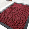 OLANLY Front Door Mat Outside Entrance 33x21, Heavy Duty Sturdy Natural Rubber by OLANLY
