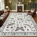 9x12 Area Rugs Living Room Rug: Vintage Washable Rug Floral Soft Carpet Indoor by EXPEDIX