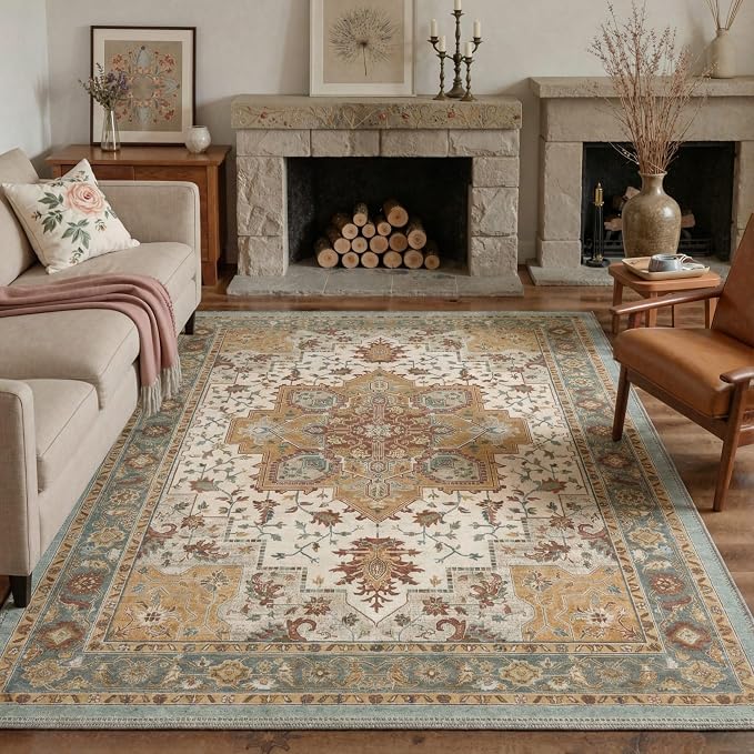 GENIMO 2x5 Runner Rugs for Hallway, Machine Washable Non Slip Vintage Rugs - Image 4