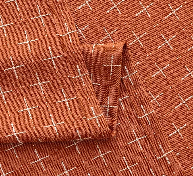 MIULEE Decorative Fall Back Tab Linen Curtains - Image 5