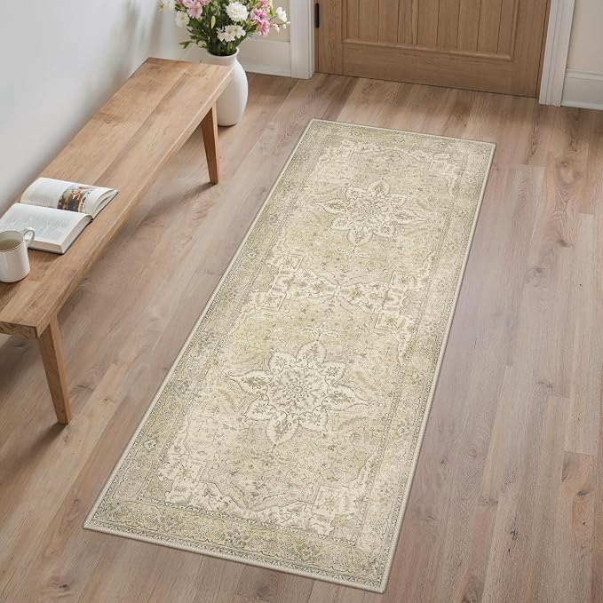 GENIMO 2X5 Washable Vintage Runner Rug by GENIMO