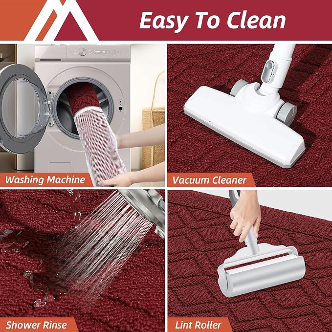 COSY HOMEER 60x24Inch/35X24Inch Kitchen Rugs Sets Non-Slip Washable Kitchen Mats - Image 5