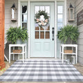 IOHOUZE Buffalo Plaid Checkered Rug 4x6 Ft Front Door Mats, Washable Area Rugs by iOhouze