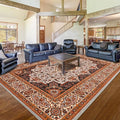 Area Rug for Living Room, 8x10Ft Machine Washable Large Orange Rugs for Dining by Rtizon