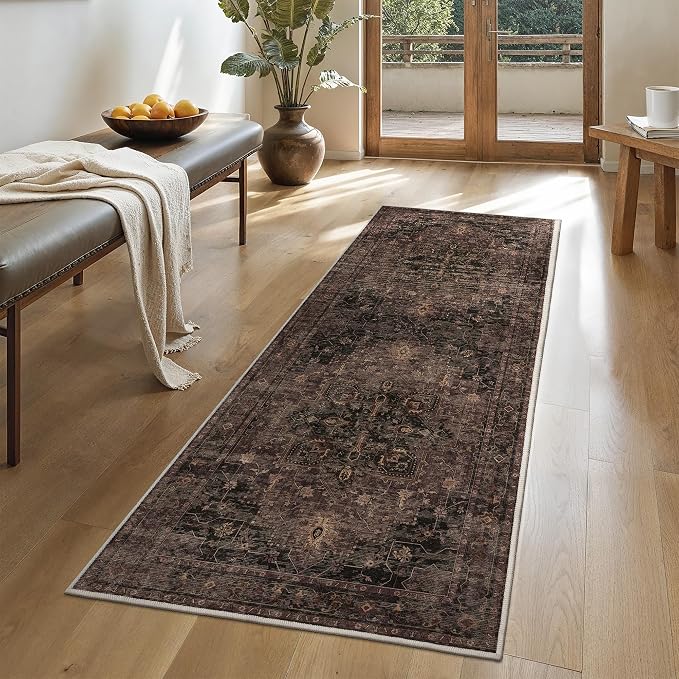 GENIMO 2x10 Runner Rugs for Hallway, Machine Washable Rugs Non Slip Vintage by GENIMO