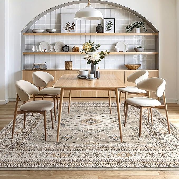Vintage Living Room Square Area Rug 8x8 - Image 6
