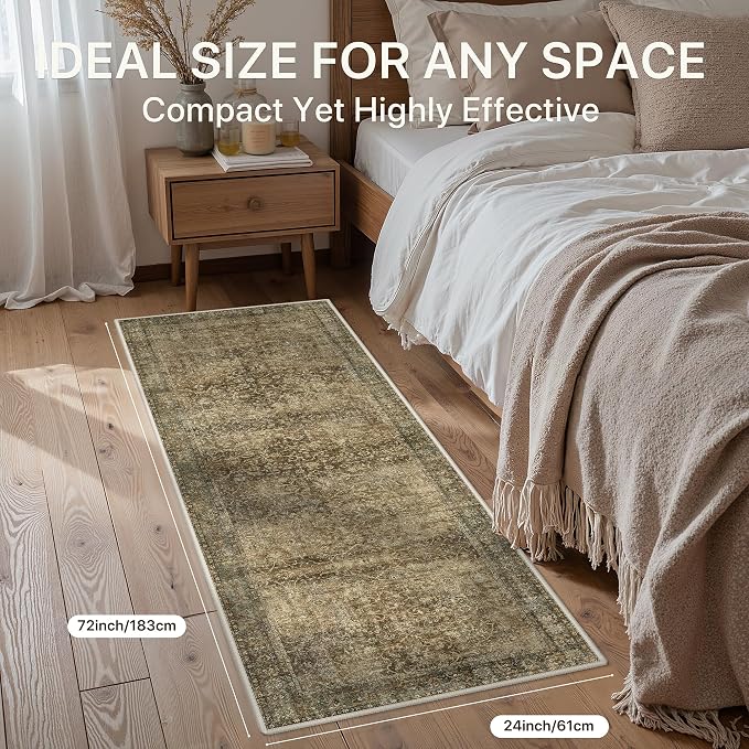 Bavni 2X6 Rug Runners for Hallways, Washable Runner Rug Non Slip, Vintage - Image 7