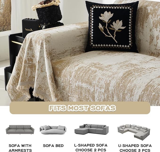 MEETSKY Couch Cover Boho Sofa Covers Couch Covers - Image 7