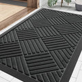 Smiry Front Door Mat Outside Entrance, Heavy Duty Outdoor Indoor Natural Rubber by Smiry