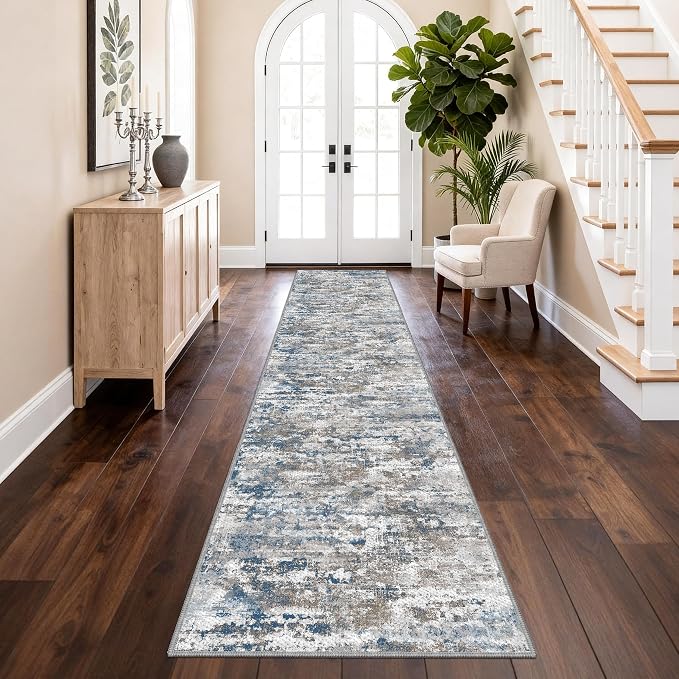 Non Slip Floor Runners for Dogs 2.6x14 Washable Runner Rug Abstract, Joint - Image 7