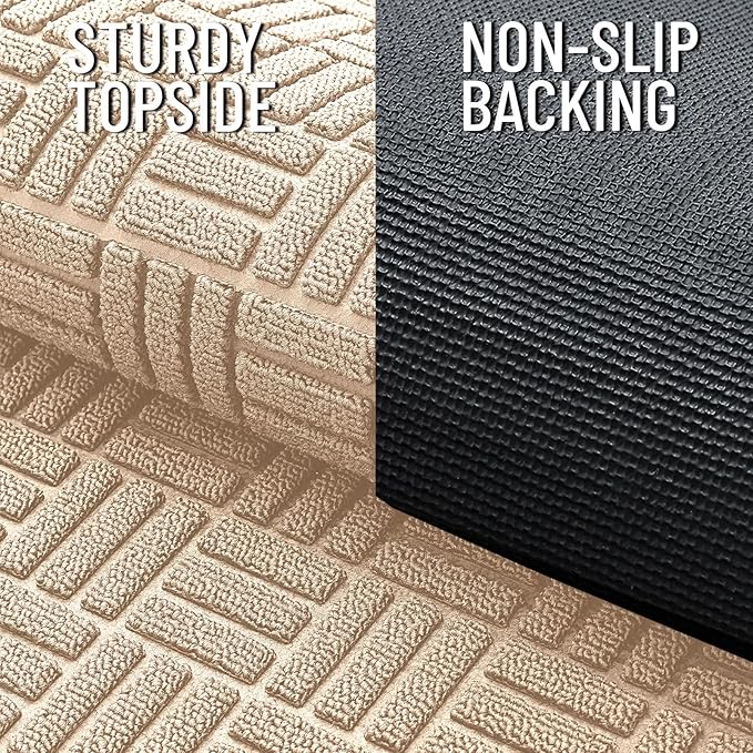 OLANLY Front Door Mat Outside Entrance 71x47, Heavy Duty Sturdy Natural Rubber - Image 4