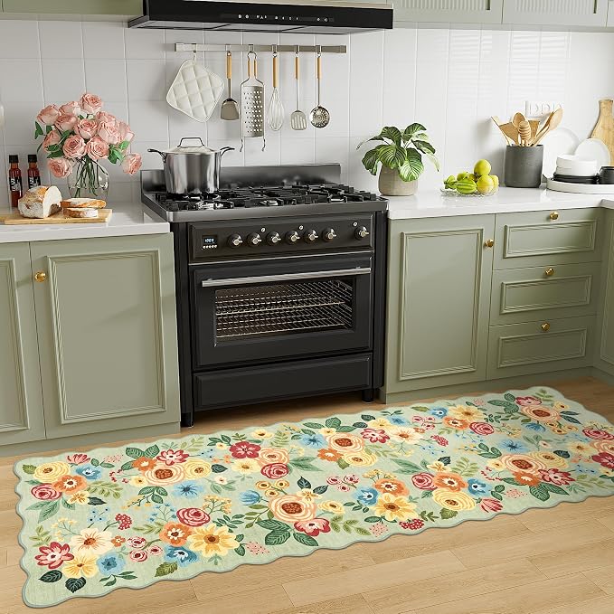 DUKINO 2x10 Runner Rug for Hallway, Washable Kitchen Rug - Image 2