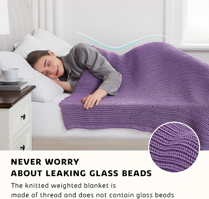 L'AGRATY Knitted Weighted Blanket - Image 5