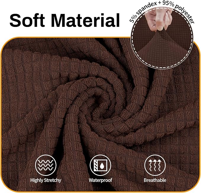Asnomy Couch Covers for 3 Cushion Couch Stretch Sofa Covers Slipcovers - Image 3