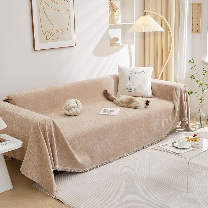 MEETSKY Couch Covers for 3 Cushion Couch Sofa, Oversized Sofa Slipcover for - Image 2