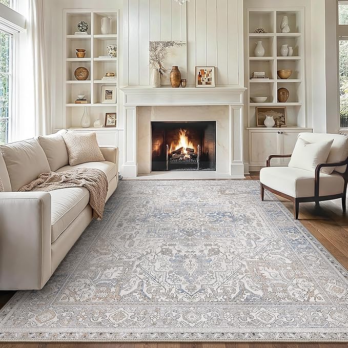 GENIMO 6x9 Area Rugs for Living Room, Machine Washable Rug, Non Slip Indoor by GENIMO