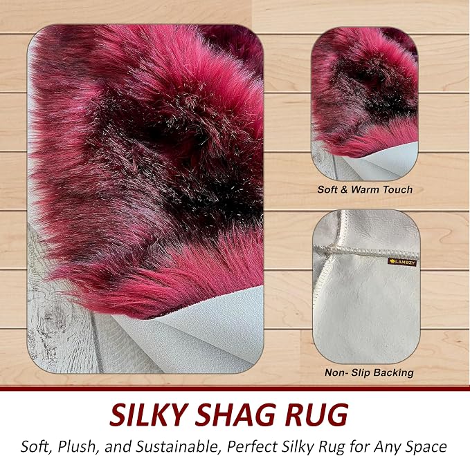 Free Shape Luxury Soft Fluffy Shag Area Rug Octo 8 Pelts 6'x8', 180x240 cm - Image 6