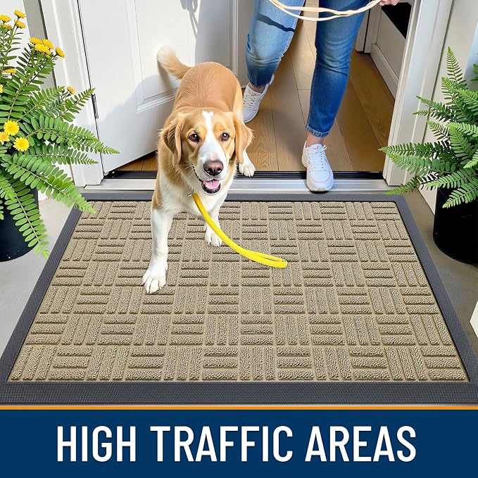 OLANLY Front Door Mat Outside Entrance 29.5x17, Heavy Duty Sturdy Natural - Image 7