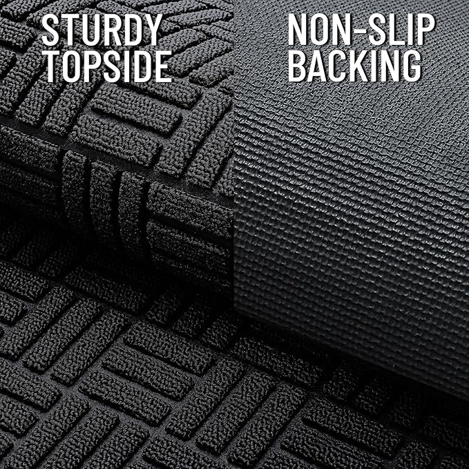 OLANLY Front Door Mat Outside Entrance 33x21, Heavy Duty Sturdy Natural Rubber - Image 4