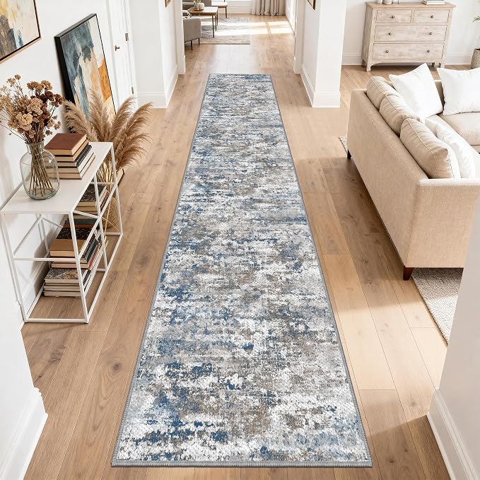 Non Slip Floor Runners for Dogs 2.6x14 Washable Runner Rug Abstract, Joint by TTelephant