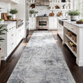 3x14 Washable Kitchen Runner Rug – Abstract Non-Slip Mat by Puino
