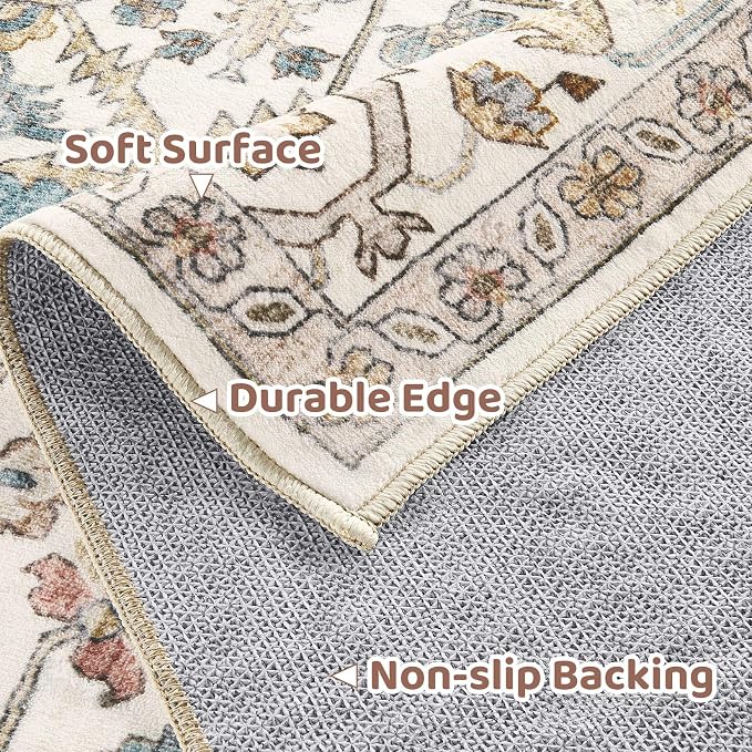 2x3 Washable Entryway Rug: Non-Slip Soft Small Indoor Area Rug - Image 9