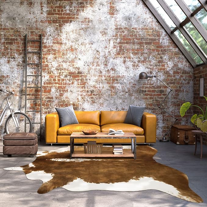 BENRON Premium Cowhide Rug Large, Faux Cow Hide Rugs - Image 3
