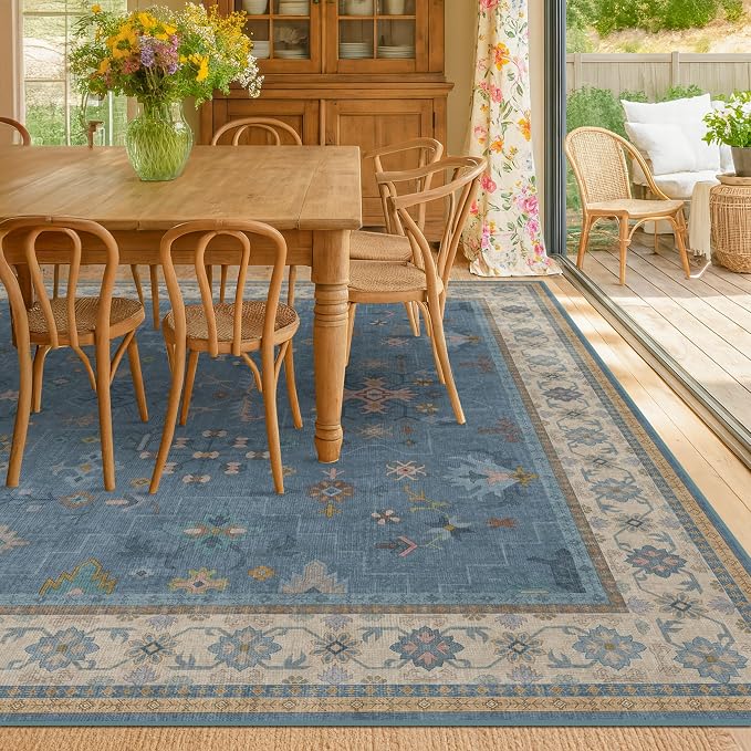 Hazo Haus Blue Big Rugs for Living Room - Image 3