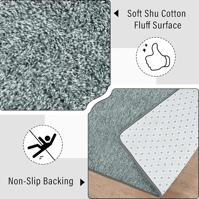 Keeko 5x8 Area Rugs for Living Room, Soft Modern Memory Foam Bedroom Rug - Image 4