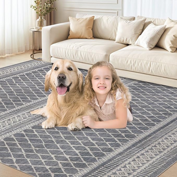 cotiled 5x8 Area Rug Living Room: Washable Boho Rugs - Image 8