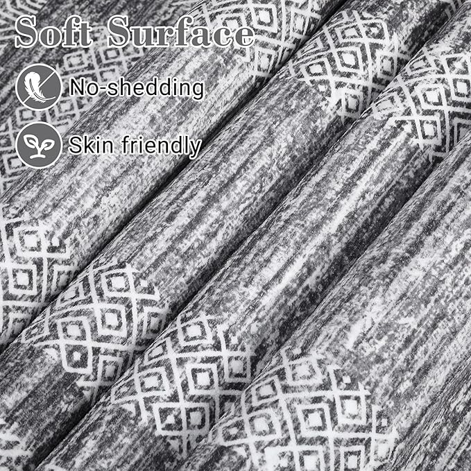 GarveeHome Modern Geometric Area Rug 4x6 Distressed Bordered Washable Non Slip - Image 4