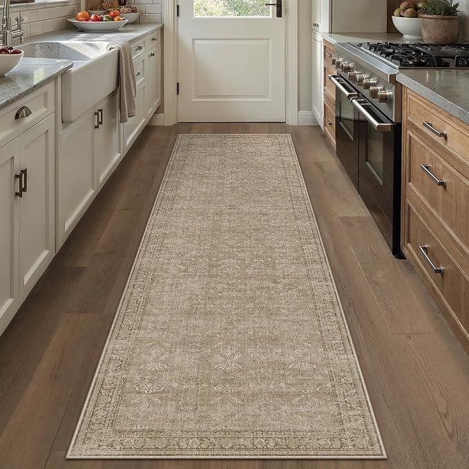 PureCozy 2x8 Light Brown Area Rug Runners - Image 4