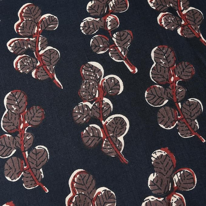 Ridhi Block Print Black Pillow Cover 18" x 18" Decorative Couch Pillows - Image 9