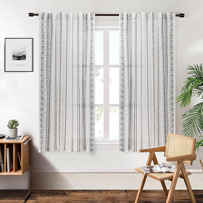 MEETSKY Curtains 63 Inches Long - Image 2