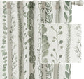 MEETSKY Sage Green Curtains 108 Inches Long 2 Panels Boho Curtains by MEETSKY