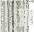 MEETSKY Sage Green Curtains 63 Inches Long Boho Curtains by MEETSKY