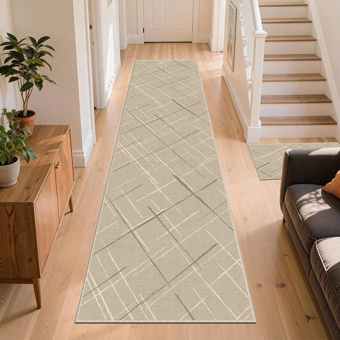 Kitchen Rugs Ultra Non-Slip 2.6x8 Washable Runner Rug Modern Tear and Stain - Image 3