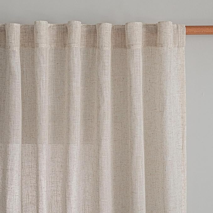 MYSKY HOME Extra Long Linen Curtains by MYSKYHOME