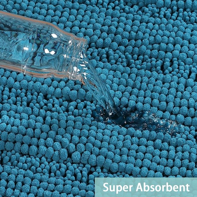 Turquoize Bathroom Rugs and Mats 1-Piece Bath Mat Set Non Slip Bath Mats - Image 5