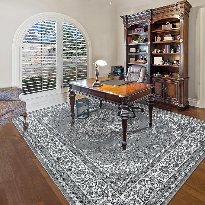Area Rug for Bedroom, Non-Slip Vintage Area Rug, Machine Washable 4x6Ft Boho - Image 3